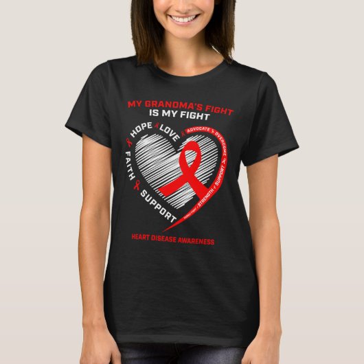 Bekleidungsunterstützung Oma Red Heart Disease Awa T-Shirt (Vorderseite)