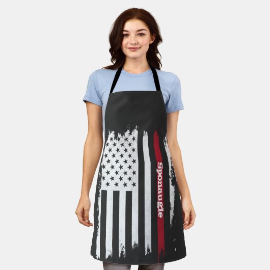 Beklemmender Personalisierter Name des US-Flaggen Schürze (Getragen)