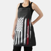 Beklemmender Personalisierter Name des US-Flaggen  Schürze (InSitu)