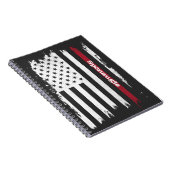 Beklemmender Personalisierter Name des US-Flaggenn Notizblock (Rechte Seite)