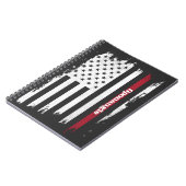 Beklemmender Personalisierter Name des US-Flaggenn Notizblock (Linke Seite)