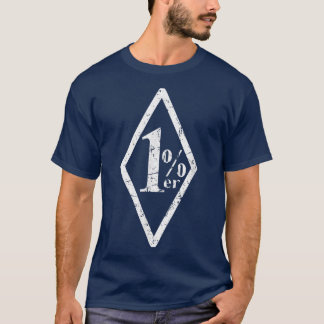 Beklemmendes weißes 1 Outlaw Motorradfahrer T-Shirt