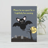 Bekloppte Halloween-Einladung Einladung (Stehend Vorderseite)