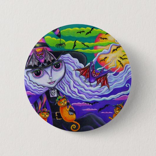 Bekloppter Halloween-Knopf Button (Vorderseite)