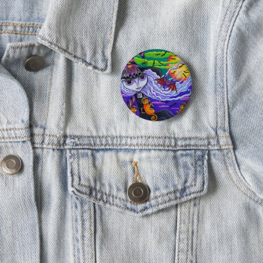 Bekloppter Halloween-Knopf Button (Beispiel)