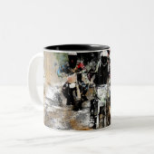 Bekomme schon! - Motocross Racer Zweifarbige Tasse (Vorderseite Links)