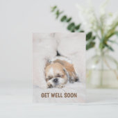 Bekommen Sie bald gut niedliche Schlafkarte für Hu Postkarte (Stehend Vorderseite)