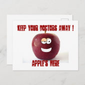 Bekommen Sie bald wieder eine lustige Apfelarztkar Postkarte (Vorne/Hinten)