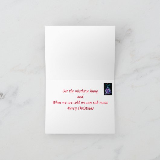 *BEKOMMEN SIE DIE MISTLETOE HUNG* WIR KÖNNEN NOSES KARTE (Innenseite)