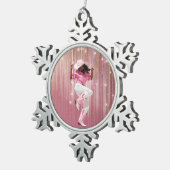 BEKOMMEN SIE IT GIRL #1 SCHNEEFLOCKEN Zinn-Ornament (Rechts)