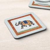 Bekorken Sie weißen grauen Elefanten Gold des Untersetzer (Linke Seite)