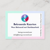 Bekroonde Kaarten Visitenkarte (Rückseite)
