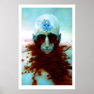Beksiński Third Eye Kunstgrafik Gothic Horror Poster