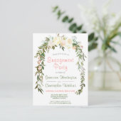 Bekundungspartei für das Blumenmuster Postkarte (Stehend Vorderseite)