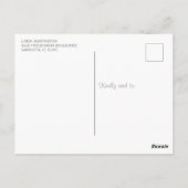 Bekundungspartei für das Blumenmuster Postkarte (Rückseite)