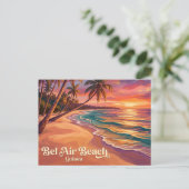 Bel Air Beach Guinea Postkarte (Stehend Vorderseite)