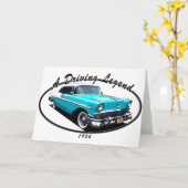 BEL AIR-BLAU 1956 KARTE (Gelbe Blume)