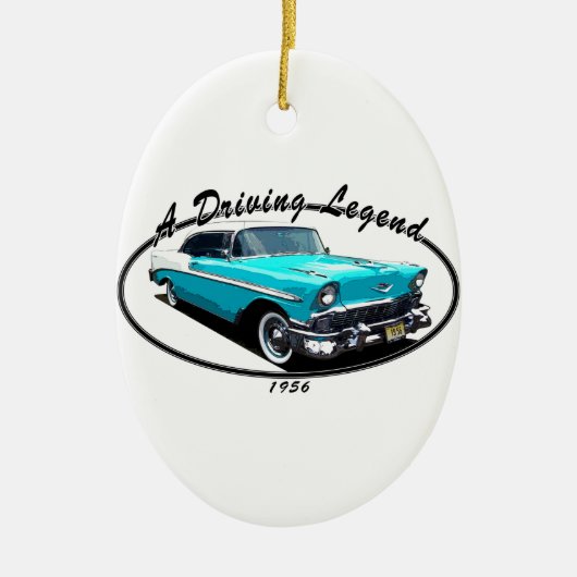 BEL AIR-BLAU 1956 KERAMIK ORNAMENT (Vorne)