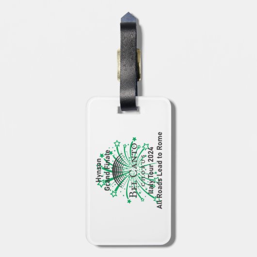 Bel Canto Italien Tour Gepäckanhänger (Rückseite vertikal)