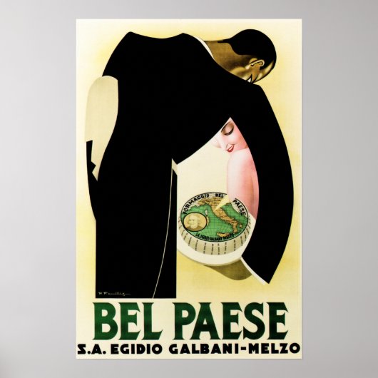 BEL PAESE FORMAGGIO Italienischer Käse Lebensmitte Poster (Vorne)