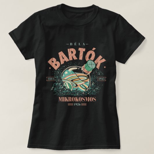 Bela Bartok Compositor Dirigent klassische Musikco T-Shirt (Design vorne)