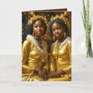 Bela Brown Schwestern sind wie Sterne Feiertagskarte