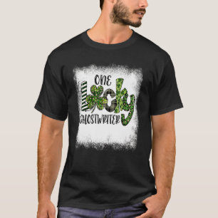 Belached St Patricks Day Leopard One Lucky Ghostwr T-Shirt