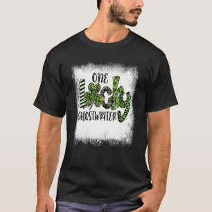 Belached St Patricks Day Leopard One Lucky Ghostwr T-Shirt