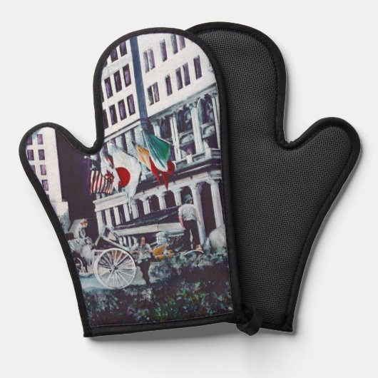 Beladen mit Personal Imagery Ofenhandschuh (Vorderseite/Rückseite)