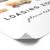 Beladungszonenbauwagen Geburtstagszeichen Poster (Ecke)