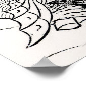 Belagerter Motor in Form eines Drachen Poster (Ecke)