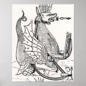 Belagerter Motor in Form eines Drachen Poster (Vorne)