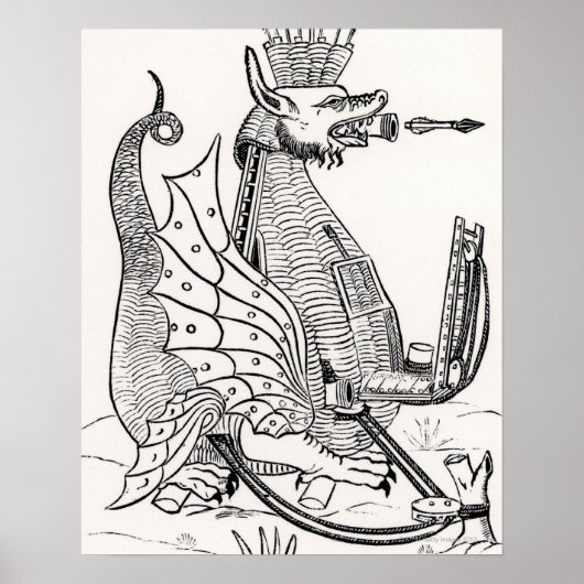 Belagerter Motor in Form eines Drachen Poster (Vorne)