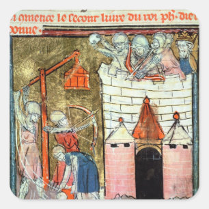 Belagerung des Chateau de Chinon Quadratischer Aufkleber