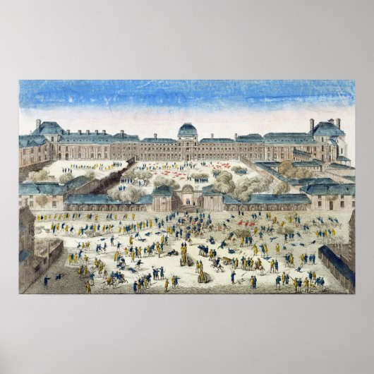 Belagerung des Schlosses der Tuilerien Poster (Vorne)