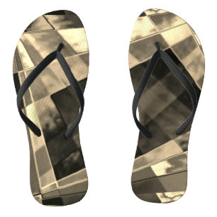 Belagerung oder braune geneigt Quadrate und Rechte Badesandalen