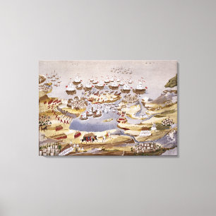 Belagerung und Seeschlacht, überziehen 13 von Leinwanddruck