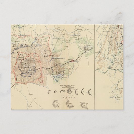 Belagerung von Atlanta Postkarte (Vorderseite)