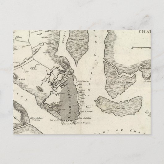 Belagerung von Charleston Postkarte (Vorderseite)