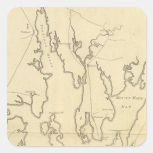 Belagerung von Newport, Rhode Island Quadratischer Aufkleber