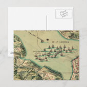 Belagerung von Quebec Map Postkarte (Vorne/Hinten)