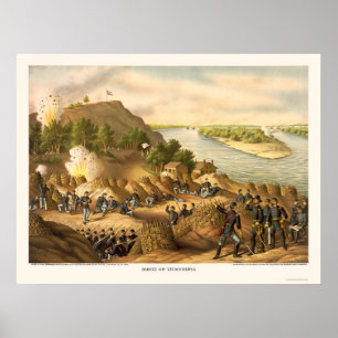 Belagerung von Vicksburg durch Kurz und Allison Poster