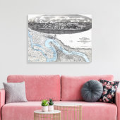 Belagerung von Vicksburg - Panoramabalkarte aus de Leinwanddruck (Insitu (Wohnzimmer))