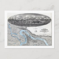 Belagerung von Vicksburg - Panoramabalkarte Zivile