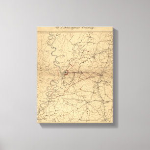 Belagerung von Vicksburg - ziviler Leinwanddruck