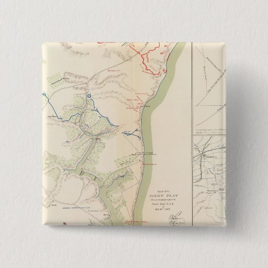 Belagerung von Yorktown Button (Vorderseite)