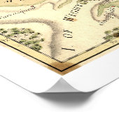 Belagerung von Yorktown Map 1781 Poster (Ecke)