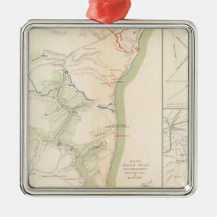 Belagerung von Yorktown Silbernes Ornament