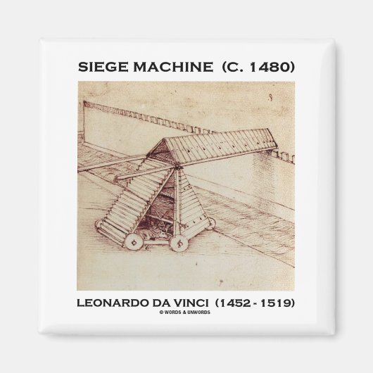 Belagerungsmaschine (C. 1480) Leonardo da Vinci Magnet (Vorne)