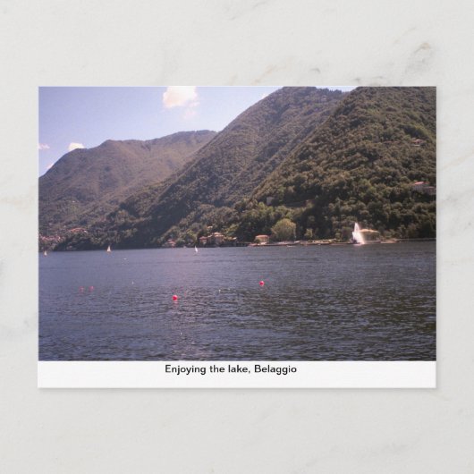 Belaggio, der See Postkarte (Vorderseite)